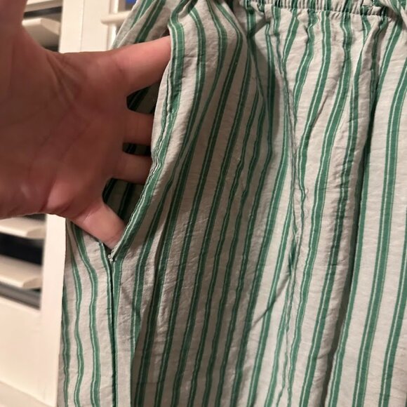 NWOT Sienna Sky Green Striped Pajama Pants - Picture 3 of 4